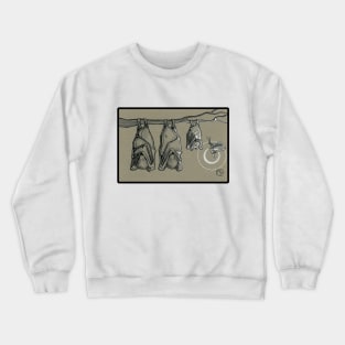 Bat Family and Firefly - Black Outlined Version Crewneck Sweatshirt